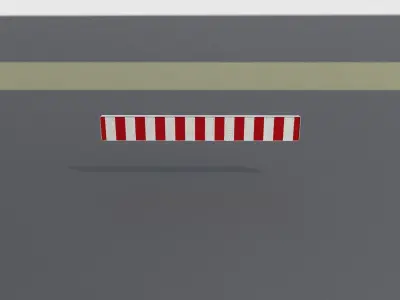 Construction Barrier Version 1 600-35 250x2400mm  Low-poly 3D model