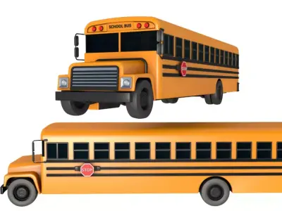 Old School Bus 3D model