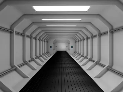 Sci Fi Tunnel 3D model