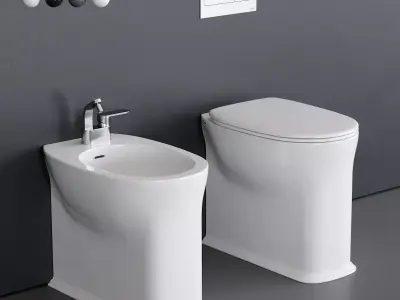 Ceramica Flaminia Madre WC Low-poly 3D model