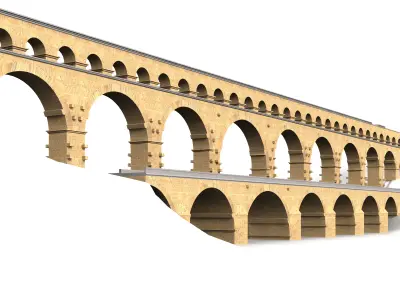 Aqueduct Pont du Gard 3D model