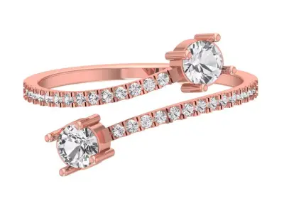 Solitaire Women Light Weight Band Ring 3D print model