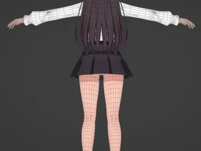 3D Character Alina Clover Low-poly 3D model