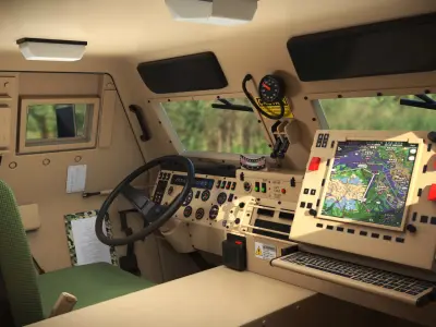  Mobile Air Defense Missile Launcher Vehicle Desert 