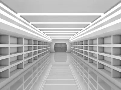 Sci Fi Corridor 3D model 55