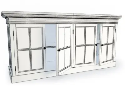 Wood Storage Furniture 3D model