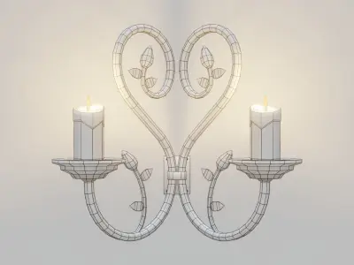 Wall Fixture 2 PBR Low-poly 3D model