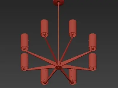 Vendome chandelier with four lights 3D model