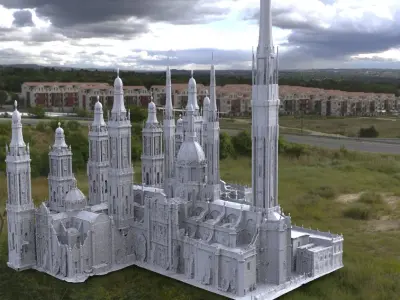 Minas Tirith Castle Tower of the king 3D model