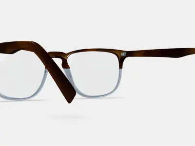 Vaughan Eyeglasses in Eastern Bluebird Fade 3D model