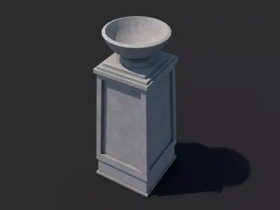 Fire Urn Bowl Fire 3D model