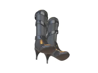 Knee Boots Pack Vol 2 Low-poly 3D model