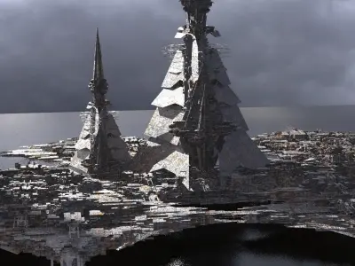New Egypt Pyramid City Tower city 2  3D model