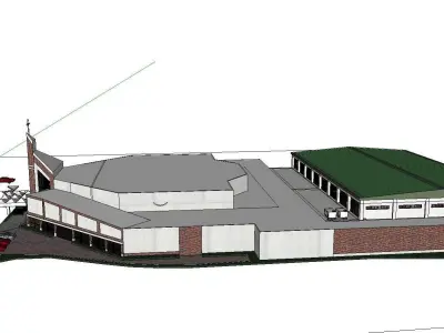 Architecture-Religion-God-Culture-Temple-0288 building with p... 3D model