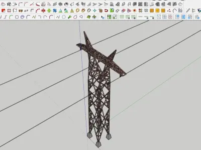 ELECTRIC TOWER-4 Low-poly 3D model