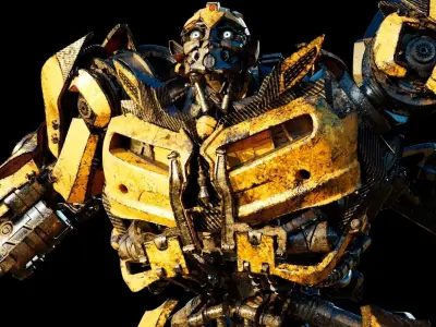 Transformers - Bumblebee - Fully Rigged and Textured  3D model