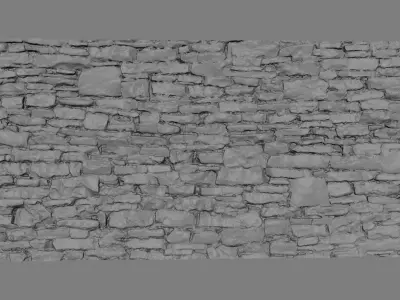 Stonewall scanned Low-poly 3D model