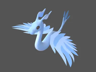 Cartoon Dragon Character v1 001 Low-poly 3D model