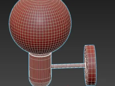twigg wall light with marble ball 3D model