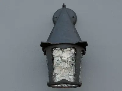 1920s Aluminum Outdoor Sconces  3D model