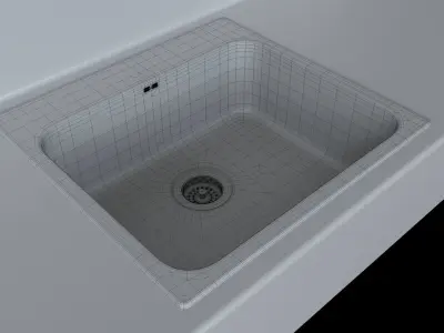 LANGUDDEN sink Ikea 56x53cm 3D model