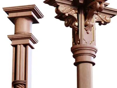 morrocon column  939 Low-poly 3D model