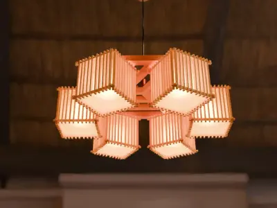 Japanese chandelier 3D model