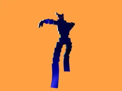 Videoman paper robot 3D model