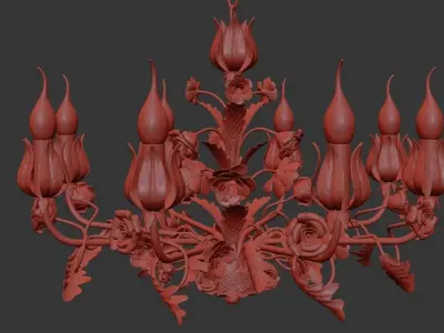 Chandelier Contrada E 1 1 8 WO 3D model