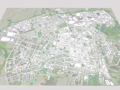Cityscape Vitoria Gasteiz Spain 3D model