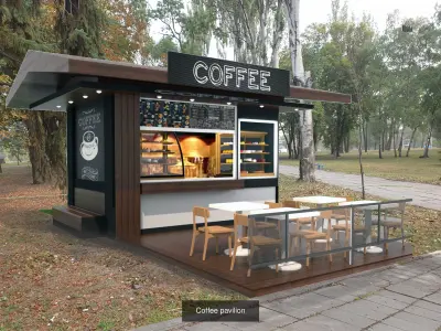 Coffee pavilions 3D Model Pack