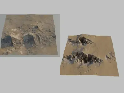 Planet Surface 3D models 3D Model Pack