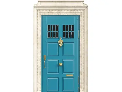 Entrance classic door 85 3D model