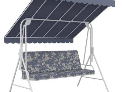 Garden bench swing 3D model