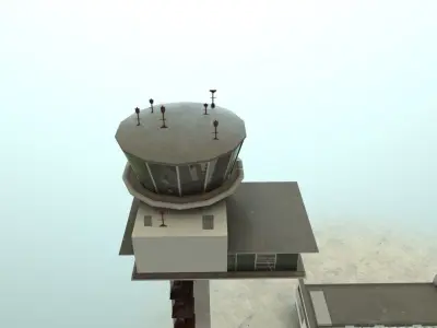 EDDB Control Tower Low-poly 3D model