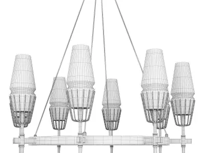 FASHION BRASS ROUND CHANDELIER Low-poly 3D model purchase