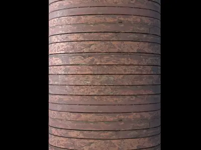 Old Wood Floor Tile PBR Material 4K Texture