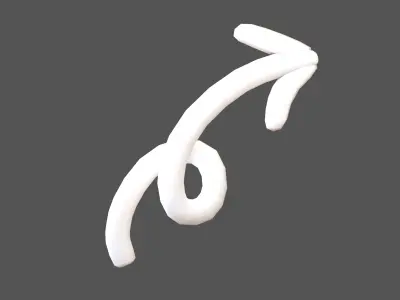 Doodle Buildable Arrow v1 002 Low-poly 3D model