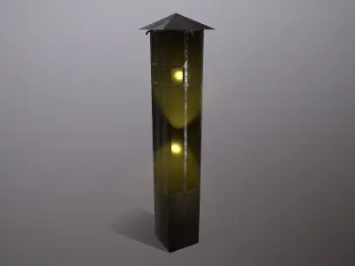 Long Lamp Low-poly 3D model