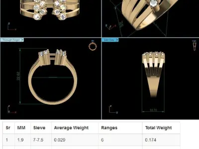 Women Ring 3D print model 114