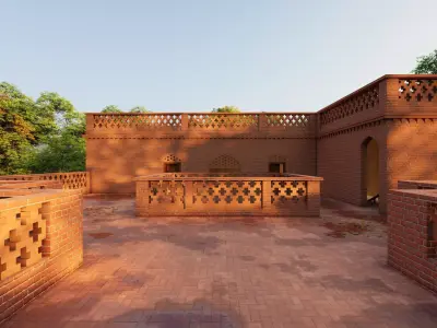 Punjab traditional haveli house  3D model