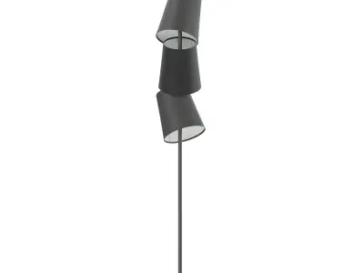 Black Floor Lamp 3D Model 3D model