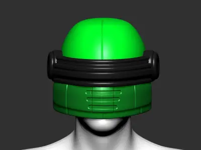 helmet high poly sculpt 3d printable ver 7 3D model 3D model