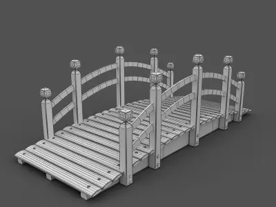 Wood Bridge  3D model