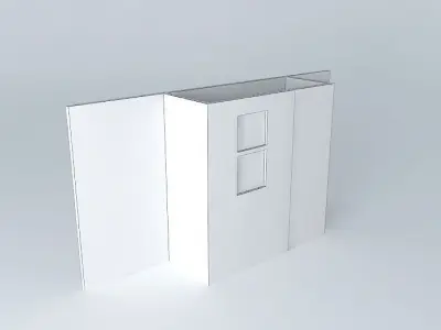 banhocarla3 wall with window Free 3D model