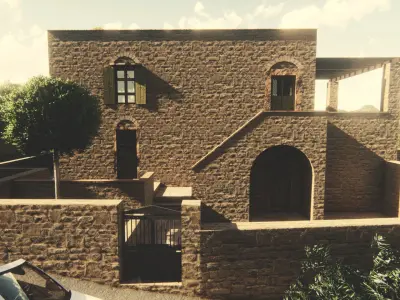 Greek House in provence 3D model