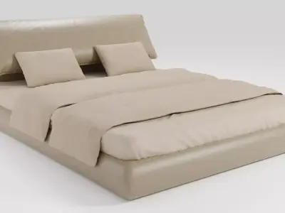 Exquisite Italian bed in the style of eclectic minimalism 3D model