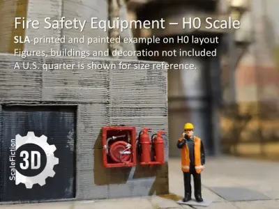 H0 Scale - Fire Safety Equipment 3D print model
