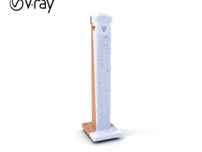 Rusty Metal Bollard D Model Pack Low-poly 3D model