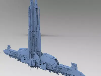 Sci-Fi Assassin Tower 3D model